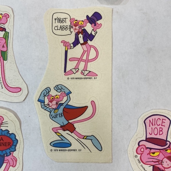 5 for $25 Pink Panther vintage‎ 1979-1981 stickers 38 ct - Picture 5 of 8